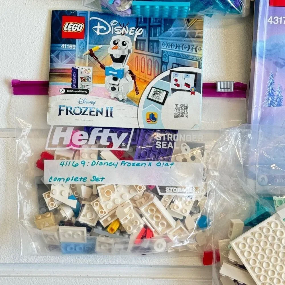 Lego Frozen & Frozen II Lot - 8 Sets With Minifigures & Manuals Olaf Anna Elsa